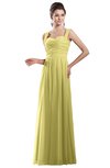 ColsBM Alena Daffodil Simple A-line Sleeveless Chiffon Floor Length Pleated Evening Dresses