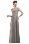 ColsBM Alena Fawn Simple A-line Sleeveless Chiffon Floor Length Pleated Evening Dresses