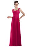 ColsBM Alena Fuschia Simple A-line Sleeveless Chiffon Floor Length Pleated Evening Dresses