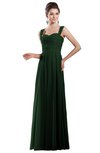 ColsBM Alena Hunter Green Simple A-line Sleeveless Chiffon Floor Length Pleated Evening Dresses