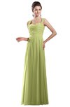 ColsBM Alena Lime Sherbet Simple A-line Sleeveless Chiffon Floor Length Pleated Evening Dresses
