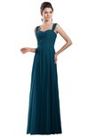 ColsBM Alena Moroccan Blue Simple A-line Sleeveless Chiffon Floor Length Pleated Evening Dresses
