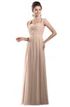ColsBM Alena Peach Puree Simple A-line Sleeveless Chiffon Floor Length Pleated Evening Dresses