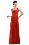 ColsBM Alena Persimmon Simple A-line Sleeveless Chiffon Floor Length Pleated Evening Dresses