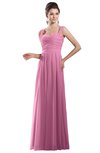 ColsBM Alena Pink Simple A-line Sleeveless Chiffon Floor Length Pleated Evening Dresses