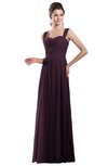 ColsBM Alena Plum Simple A-line Sleeveless Chiffon Floor Length Pleated Evening Dresses