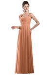 ColsBM Alena Salmon Simple A-line Sleeveless Chiffon Floor Length Pleated Evening Dresses
