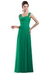 ColsBM Alena Sea Green Simple A-line Sleeveless Chiffon Floor Length Pleated Evening Dresses