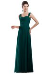 ColsBM Alena Shaded Spruce Simple A-line Sleeveless Chiffon Floor Length Pleated Evening Dresses