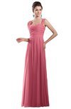 ColsBM Alena Watermelon Simple A-line Sleeveless Chiffon Floor Length Pleated Evening Dresses