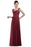 ColsBM Alena Wine Simple A-line Sleeveless Chiffon Floor Length Pleated Evening Dresses