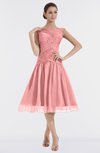 ColsBM Alissa Flamingo Pink Cute A-line Sleeveless Knee Length Ruching Bridesmaid Dresses