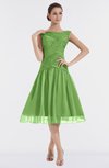 ColsBM Alissa Kiwi Green Cute A-line Sleeveless Knee Length Ruching Bridesmaid Dresses