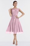 ColsBM Alissa Mist Pink Cute A-line Sleeveless Knee Length Ruching Bridesmaid Dresses