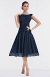 ColsBM Alissa Navy Blue Cute A-line Sleeveless Knee Length Ruching Bridesmaid Dresses