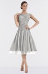 ColsBM Alissa Platinum Cute A-line Sleeveless Knee Length Ruching Bridesmaid Dresses