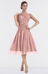 ColsBM Alissa Silver Pink Cute A-line Sleeveless Knee Length Ruching Bridesmaid Dresses