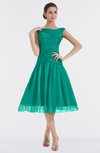 ColsBM Alissa Viridian Green Cute A-line Sleeveless Knee Length Ruching Bridesmaid Dresses