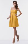 ColsBM Aviana Golden Cream Elegant A-line Sleeveless Chiffon Pleated Party Dresses