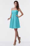 ColsBM Aviana Turquoise Elegant A-line Sleeveless Chiffon Pleated Party Dresses