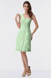 ColsBM Harmony Light Green Cute Sheath One Shoulder Sleeveless Knee Length Little Black Dresses