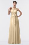 ColsBM Allie Apricot Gelato Modest A-line Backless Floor Length Pleated Bridesmaid Dresses