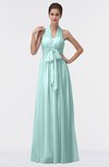 ColsBM Allie Blue Glass Modest A-line Backless Floor Length Pleated Bridesmaid Dresses