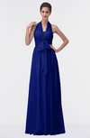 ColsBM Allie Electric Blue Modest A-line Backless Floor Length Pleated Bridesmaid Dresses