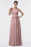 ColsBM Allie Silver Pink Modest A-line Backless Floor Length Pleated Bridesmaid Dresses