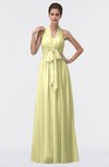 ColsBM Allie Wax Yellow Modest A-line Backless Floor Length Pleated Bridesmaid Dresses