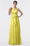 ColsBM Allie Yellow Iris Modest A-line Backless Floor Length Pleated Bridesmaid Dresses