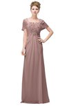 ColsBM Luna Bridal Rose Casual A-line Square Short Sleeve Floor Length Plus Size Bridesmaid Dresses