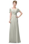 ColsBM Luna Ivory Casual A-line Square Short Sleeve Floor Length Plus Size Bridesmaid Dresses