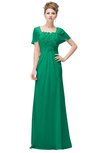 ColsBM Luna Pepper Green Casual A-line Square Short Sleeve Floor Length Plus Size Bridesmaid Dresses