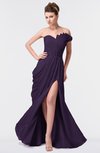 ColsBM Gwen Blackberry Cordial Elegant A-line Strapless Sleeveless Backless Floor Length Plus Size Bridesmaid Dresses