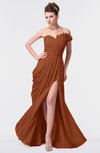 ColsBM Gwen Bombay Brown Elegant A-line Strapless Sleeveless Backless Floor Length Plus Size Bridesmaid Dresses