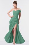 ColsBM Gwen Bristol Blue Elegant A-line Strapless Sleeveless Backless Floor Length Plus Size Bridesmaid Dresses