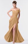 ColsBM Gwen Desert Mist Elegant A-line Strapless Sleeveless Backless Floor Length Plus Size Bridesmaid Dresses