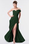 ColsBM Gwen Hunter Green Elegant A-line Strapless Sleeveless Backless Floor Length Plus Size Bridesmaid Dresses