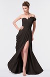 ColsBM Gwen Java Elegant A-line Strapless Sleeveless Backless Floor Length Plus Size Bridesmaid Dresses
