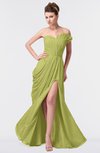 ColsBM Gwen Linden Green Elegant A-line Strapless Sleeveless Backless Floor Length Plus Size Bridesmaid Dresses