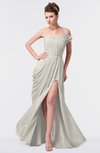 ColsBM Gwen Off White Elegant A-line Strapless Sleeveless Backless Floor Length Plus Size Bridesmaid Dresses