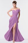 ColsBM Gwen Orchid Elegant A-line Strapless Sleeveless Backless Floor Length Plus Size Bridesmaid Dresses