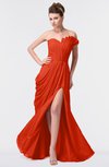ColsBM Gwen Persimmon Elegant A-line Strapless Sleeveless Backless Floor Length Plus Size Bridesmaid Dresses