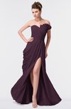 ColsBM Gwen Plum Elegant A-line Strapless Sleeveless Backless Floor Length Plus Size Bridesmaid Dresses