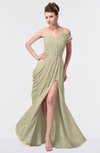ColsBM Gwen Putty Elegant A-line Strapless Sleeveless Backless Floor Length Plus Size Bridesmaid Dresses