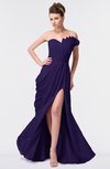 ColsBM Gwen Royal Purple Elegant A-line Strapless Sleeveless Backless Floor Length Plus Size Bridesmaid Dresses