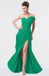 ColsBM Gwen Sea Green Elegant A-line Strapless Sleeveless Backless Floor Length Plus Size Bridesmaid Dresses