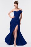 ColsBM Gwen Sodalite Blue Elegant A-line Strapless Sleeveless Backless Floor Length Plus Size Bridesmaid Dresses