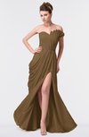 ColsBM Gwen Truffle Elegant A-line Strapless Sleeveless Backless Floor Length Plus Size Bridesmaid Dresses